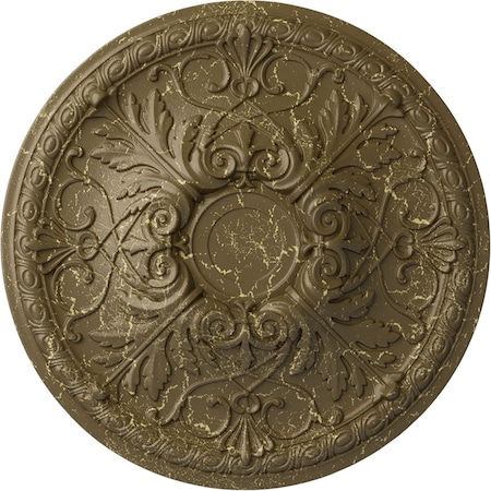Ekena Millwork Tristan Ceiling Medallion (Fits Canopies up to 5 1/2"), 26"OD x 3"P, Mississippi Mud Crackle CM26TNMMC